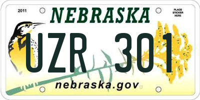 NE license plate UZR301