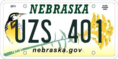 NE license plate UZS401
