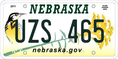NE license plate UZS465