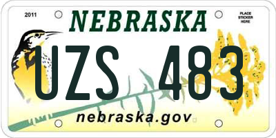 NE license plate UZS483