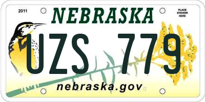 NE license plate UZS779