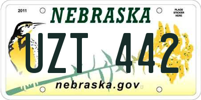 NE license plate UZT442