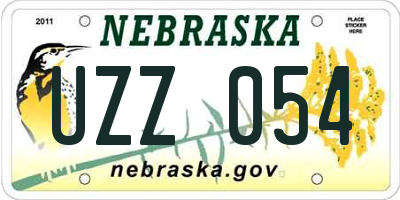 NE license plate UZZ054