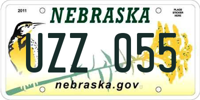 NE license plate UZZ055