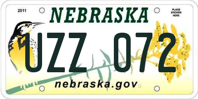 NE license plate UZZ072