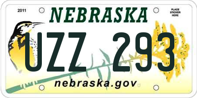 NE license plate UZZ293