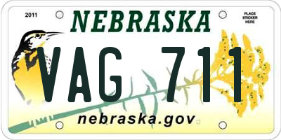NE license plate VAG711