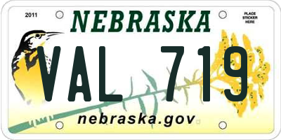 NE license plate VAL719