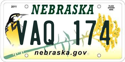 NE license plate VAQ174