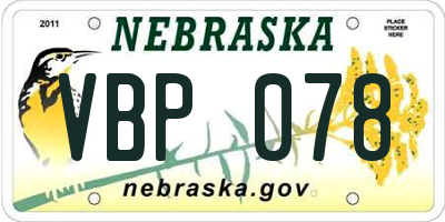 NE license plate VBP078