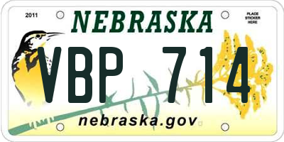 NE license plate VBP714