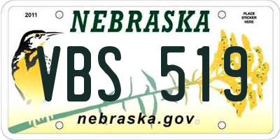 NE license plate VBS519
