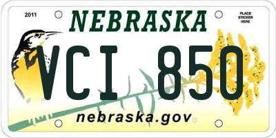 NE license plate VCI850