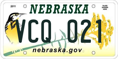 NE license plate VCQ021