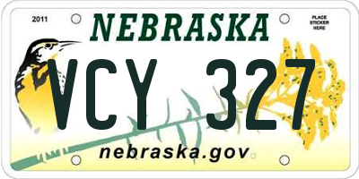 NE license plate VCY327