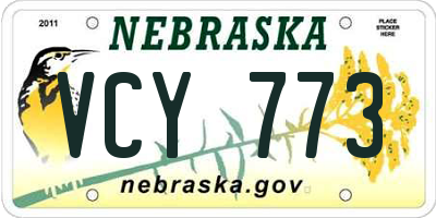 NE license plate VCY773