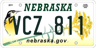 NE license plate VCZ811