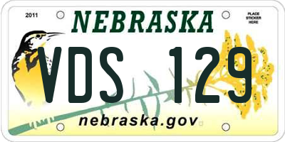 NE license plate VDS129