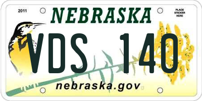 NE license plate VDS140