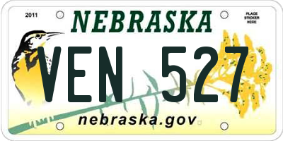 NE license plate VEN527