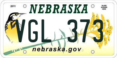 NE license plate VGL373