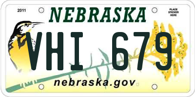 NE license plate VHI679