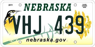 NE license plate VHJ439