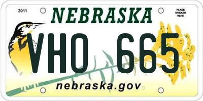 NE license plate VHO665
