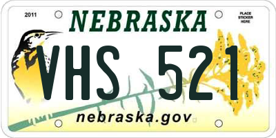 NE license plate VHS521