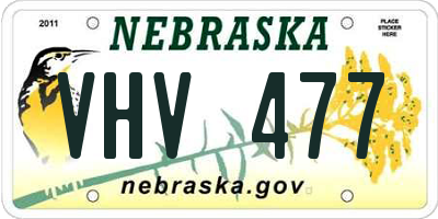 NE license plate VHV477