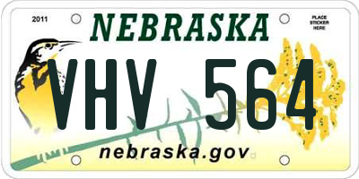NE license plate VHV564