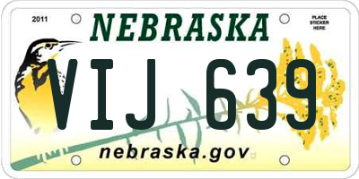 NE license plate VIJ639