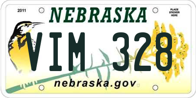 NE license plate VIM328