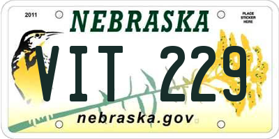 NE license plate VIT229