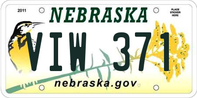 NE license plate VIW371