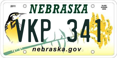 NE license plate VKP341