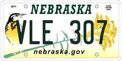 NE license plate VLE307