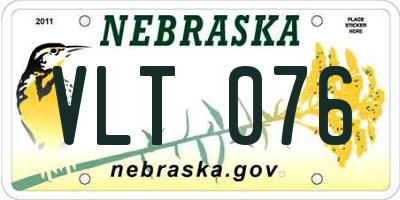 NE license plate VLT076