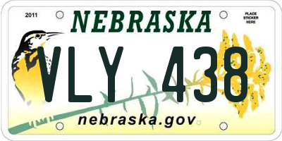 NE license plate VLY438