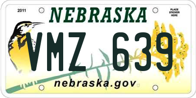 NE license plate VMZ639