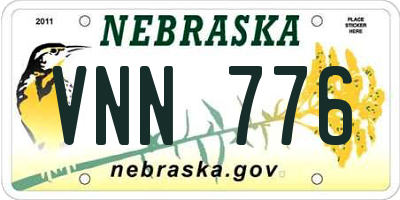 NE license plate VNN776