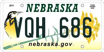 NE license plate VQH686