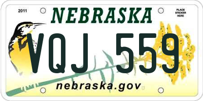 NE license plate VQJ559