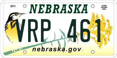 NE license plate VRP461
