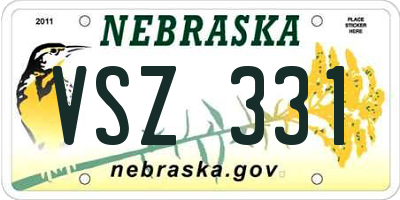 NE license plate VSZ331