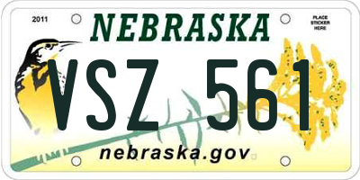 NE license plate VSZ561