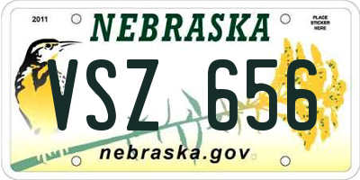 NE license plate VSZ656