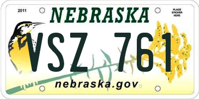NE license plate VSZ761