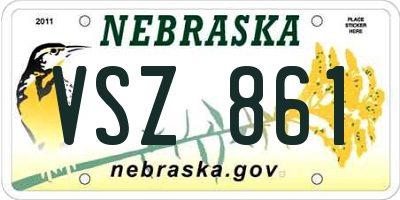 NE license plate VSZ861