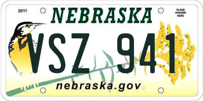 NE license plate VSZ941